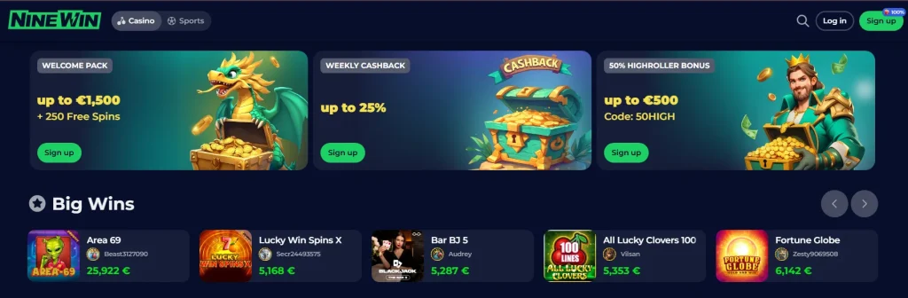 Official website Nine Win